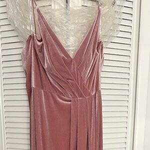 Zara Blush Velvet Maxi Skirt